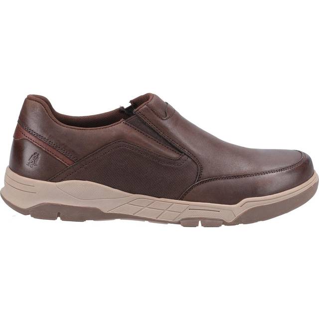 'Fletcher' Smooth Leather Slip On Shoes - Dark Brown - 7
