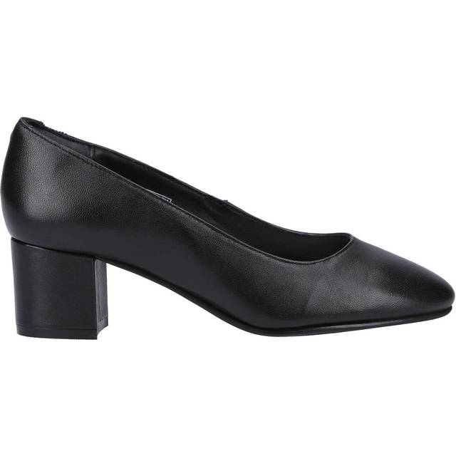 Hush Puppies Womens Anna Slip On Formal Dress Court Shoes - Black Leather - Size 4 (UK Shoe)