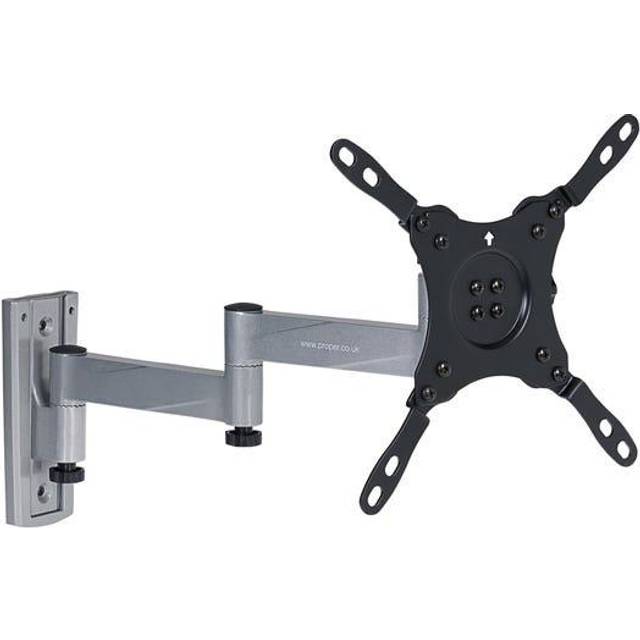 ProperAV TV Wall Bracket for Motorhome / RV / Caravan / Boat (13" – 43” / 15kg Capacity / VESA Max. 200x200) – Silver