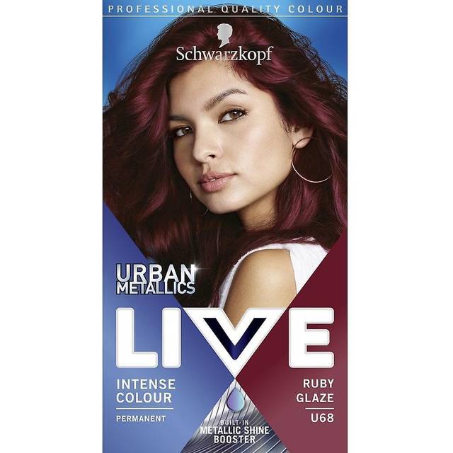Schwarzkopf LIVE Urban Metallics Red Hair Dye Ruby Glaze U68 Permanent