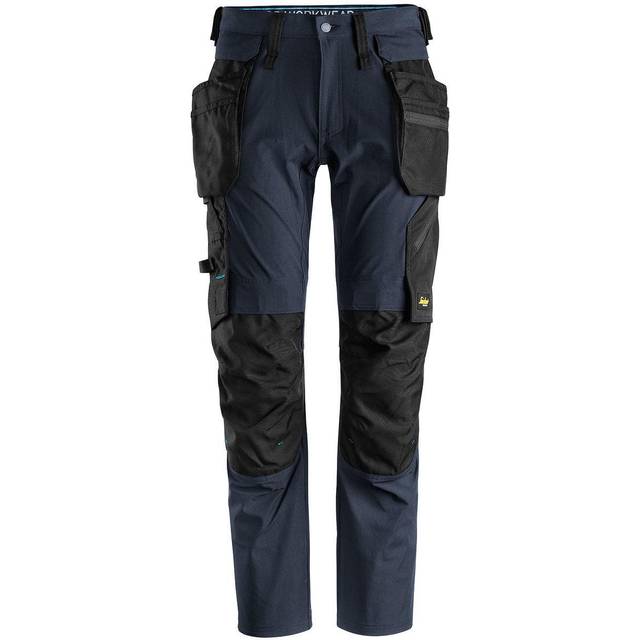 Snickers 6208 Mens Lite Work Stretch Trousers Holster Pockets Navy / Black 38" 32"