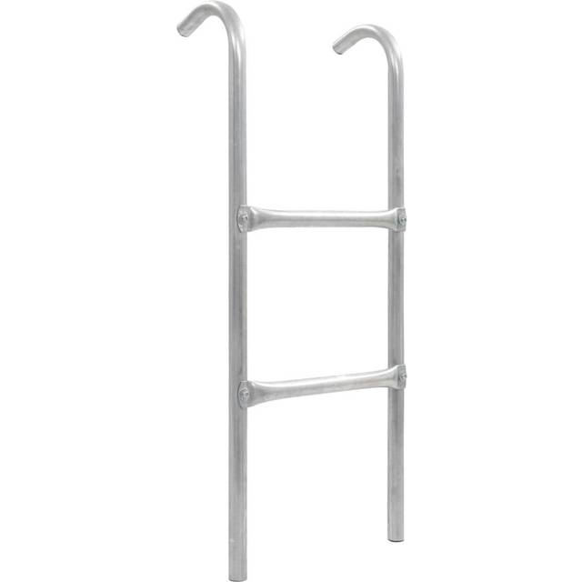 vidaXL 2-Step Trampoline Ladder Steel Silver 72 cm