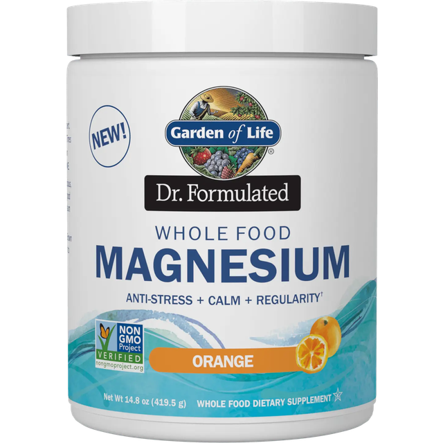 Garden of Life  Dr. Formulated  Whole Food Magnesium  Orange  14.8 oz (419.5 g)