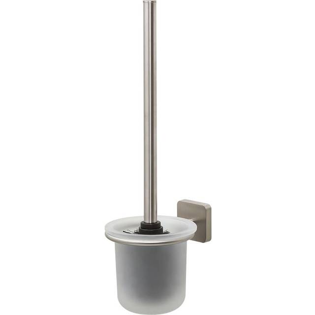 Tiger Onu Toilet Brush and Holder, Stainless Steel Brushed, 11 x 37.7 x 14.1 cm