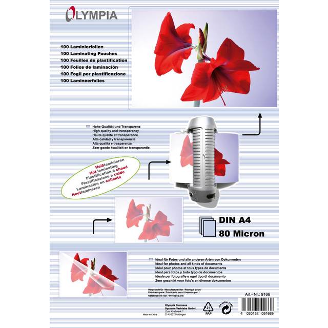 Olympia Lamineringsfolie, Flerfärgad, En Storlek