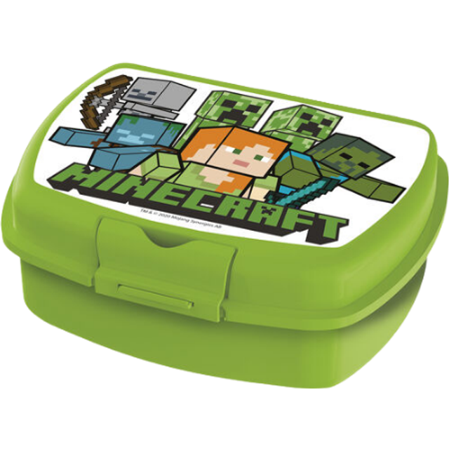 Minecraft Creeper Alex Steve Skeleton Lunch Box