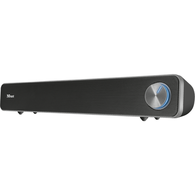 Trust Arys Soundbar med fin Design och 12 Watt (6 W RMS) uteffekt för Dator - Svart