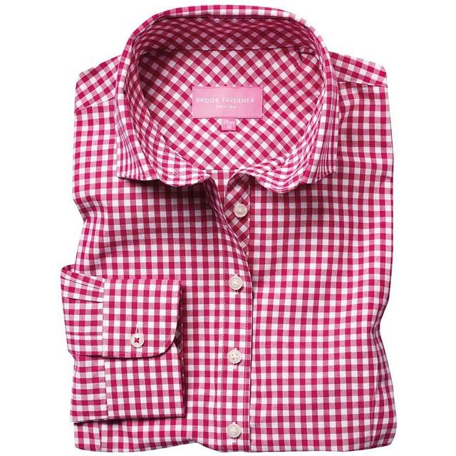 (10 UK, Red) Brook Taverner Womens/Ladies Kansas Gingham Long Sleeve Shirt