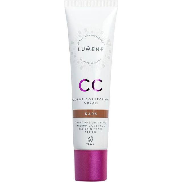 LUMENE CC Cream Color Correcting Cream med SPF 20 & medium opacitet för alla hudtyper, vegansk 30 ml mörk