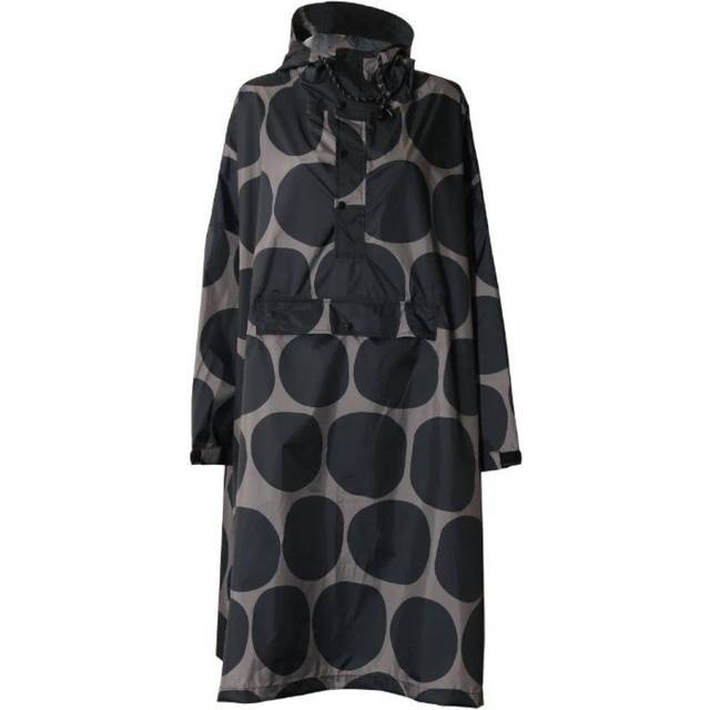 Rain Poncho in Black Polka - One Size