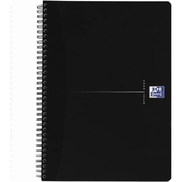 Oxford Office Smart A4 Card Cover Wirebound Notebook Narrow Ruled with Margin 180 Page including Repositionable Divider/Ruler, Assorted Colours, 1...