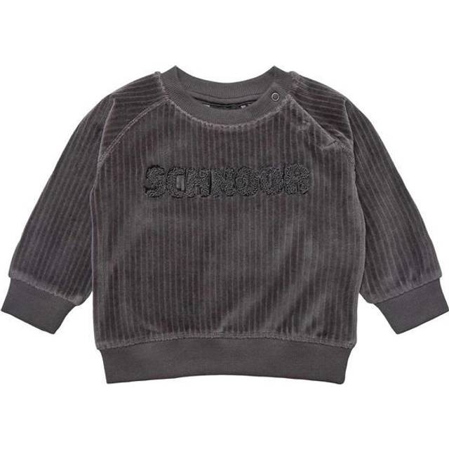 Petit by Sofie Schnoor Sweatshirt - Velour - Dark Grey Melange - Sofie Schnoor - 68 - Sweatshirt