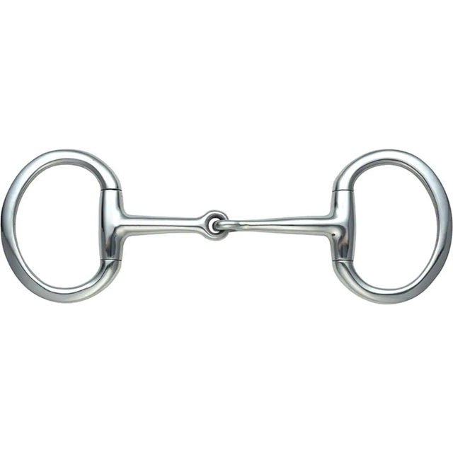 (4.5in, Silver) Shires Jointed Horse Eggbutt Snaffle Bit