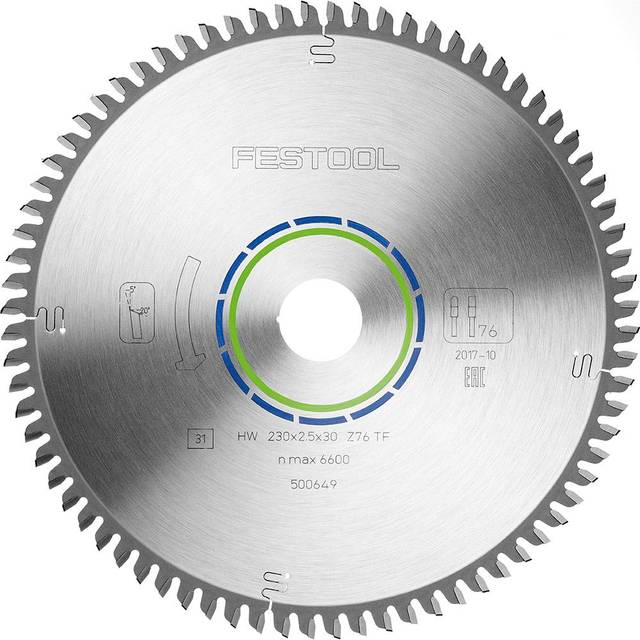 Festool Aluminium Plastics Cutting Circular Saw Blade 230mm 76T 30mm