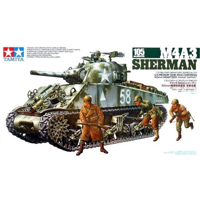 Tamiya M4A3 Sherman W 105mm Howitzer