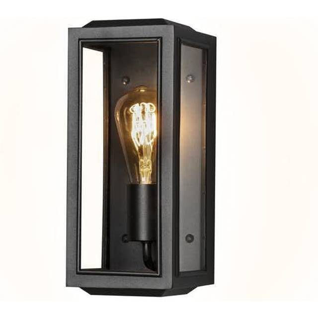 Carpi Modern Outdoor Wall Light Flush Mount - Black (30 cm H x 12.5 cm W x 15 cm D)
