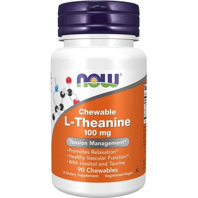 NOW Foods L-Theanine 100 mg Kautabletter