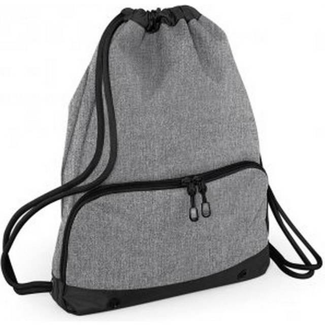 (One Size, Grey Marl) Bagbase Athleisure Water Resistant Drawstring Sports Gymsac Bag