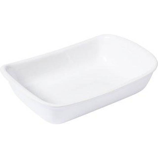 Pyrex Supreme Pure White Rectangular Roaster, Ceramic, 26x18cm