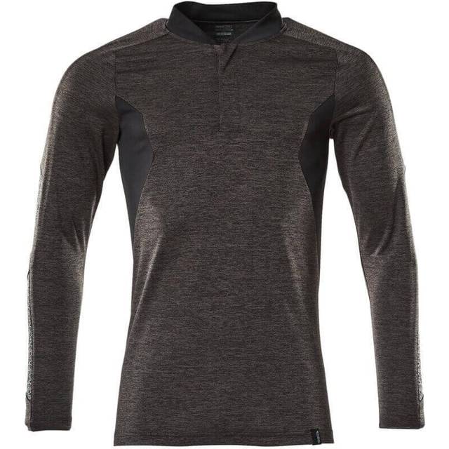 Mascot Accelerate Long Sleeved Polo Shirt - Dark Anthracite/Flecked Black