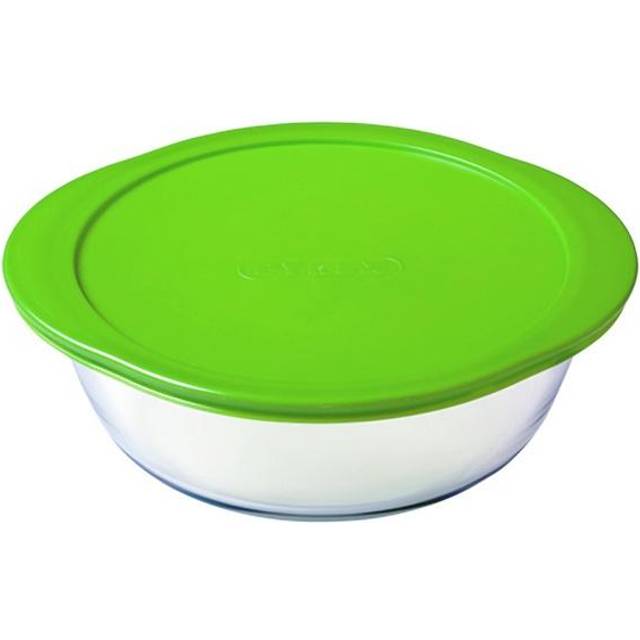 Pyrex Cook & Store Glass Round Dish High Resistance with Lid, 2.3L