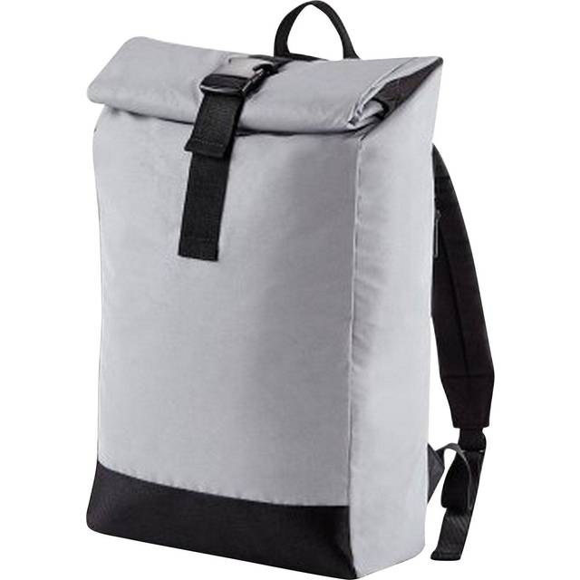 (One Size, Silver Reflective) Bagbase Reflective Roll Top Backpack