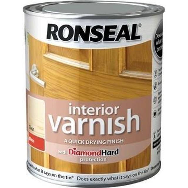 Ronseal 36875 Interior Varnish Quick Dry Gloss Clear 2.5 Litre