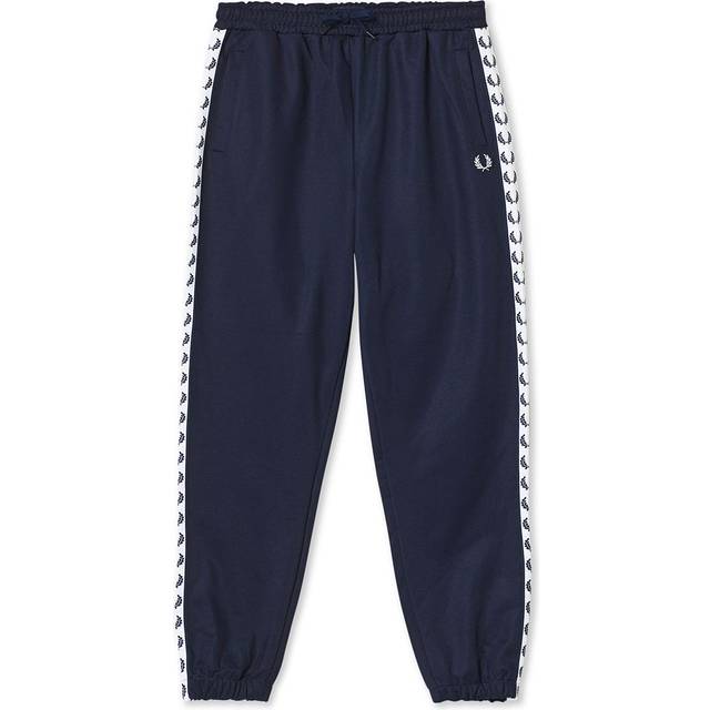 Fred Perry Mens T2507 266 Tonal Tape Carbon Blue Sweat Pants - Size X-Large