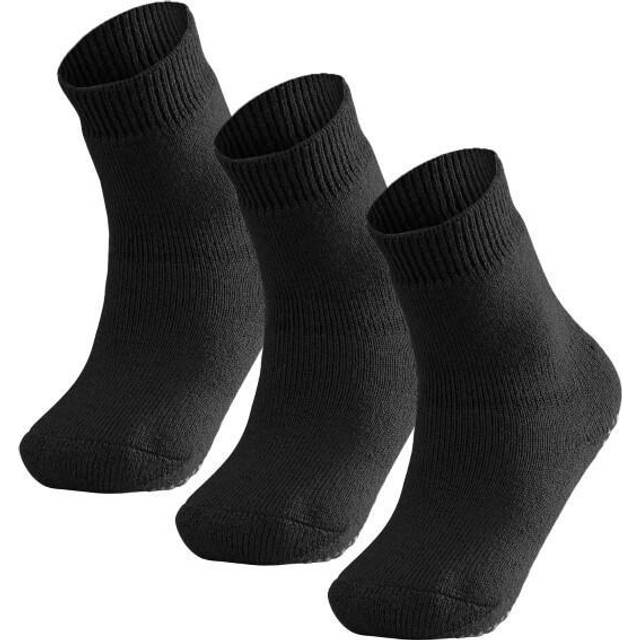 Falke Black Cotton & Wool Slipper Socks - 35-38