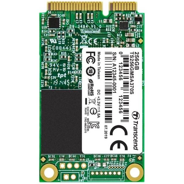 Transcend MSA370S 256GB SATA III 6Gb/s mSATA Internal Solid State Drive (SSD) MLC NAND (TS256GMSA370S)