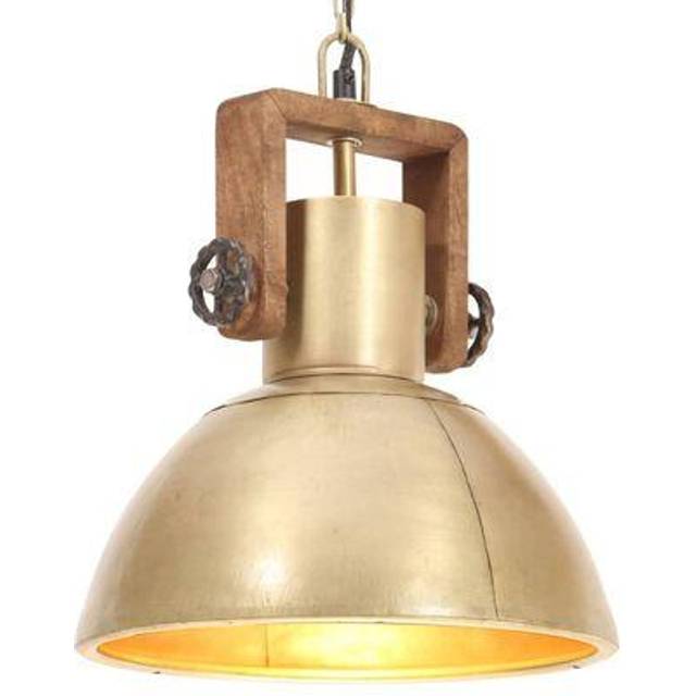 vidaXL Industrial Hanging Lamp 25 W Brass Round 30 cm E27 - Multicolour