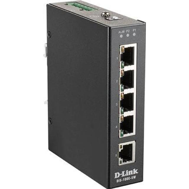 D-Link DIS-100E-5W 5 Ports Ethernet Switch 2 Layer Supported Twisted Pair W DIS-100E-5W