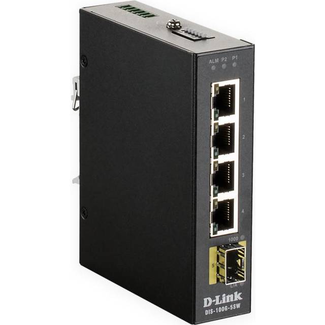 D-Link DIS‑100G‑5SW Unmanaged L2 Gigabit Ethernet (10/100/1000) Black