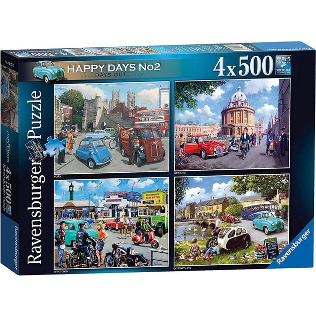 Ravensburger Happy Days No 2, Days Out 4 x 500 Piece Jigsaw Puzzles