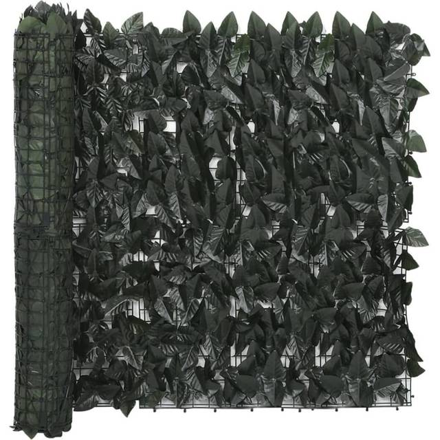vidaXL Balcony Screen with Green Leaves 600x75 cm