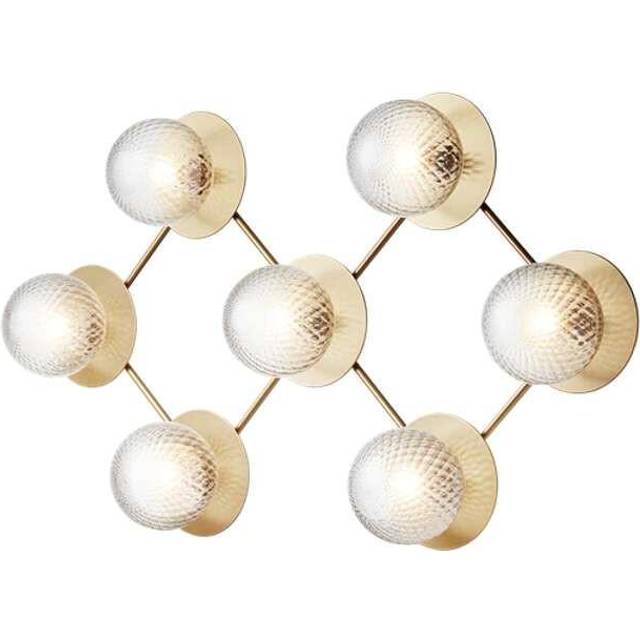 Nuura - Liila 7 Wall-/Ceiling Lamp Nordic Gold/Optic Clear