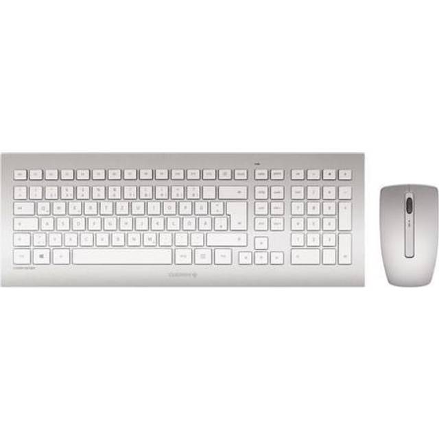 CHERRY DW-0310GB Wireless Keyboard and Mouse Silver/White