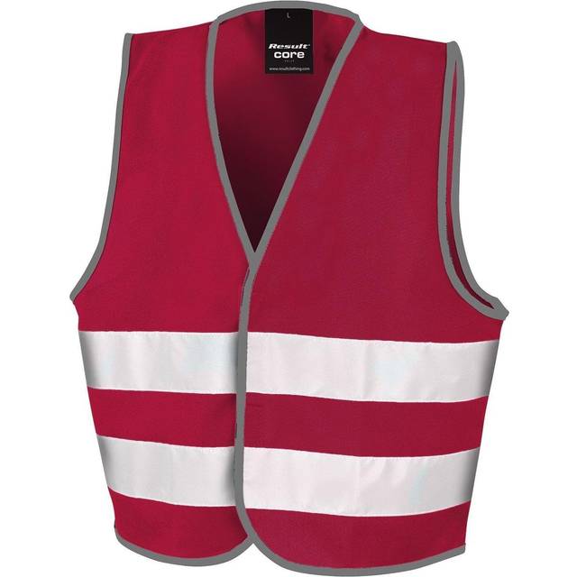 (10-12, Burgundy) Result Core Kids Unisex Hi-Vis Safety Vest