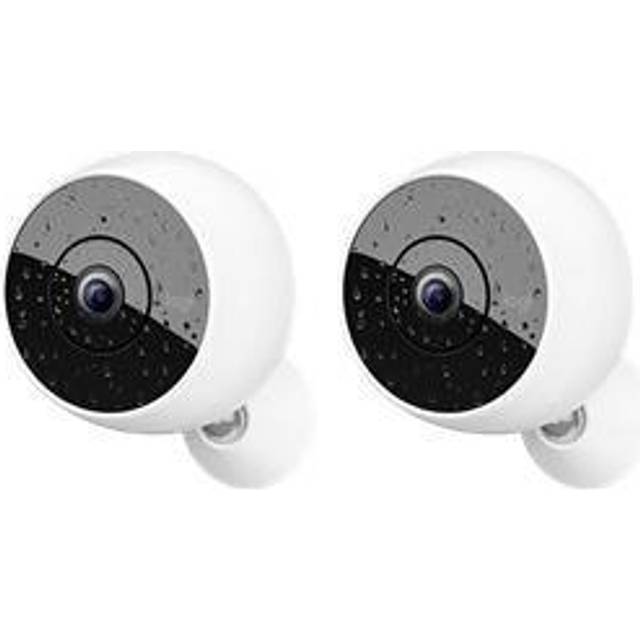 Logitech CIRCLE 2 COMBO PACK, 2 Wire-Free Cameras + 1 extra Rechargeable Battery Spherical Indoor Wall