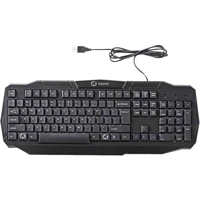 Wired Gaming Keyboard – USB 2.0 – folieknappar – LED – US internationell – amerikansk layout – strömförsörjning via USB – nätkabellängd: 1,50 m – spel