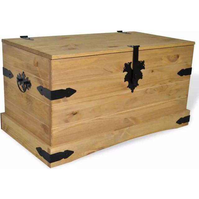 Förvaringskista mexikansk Coronastil furu 91x49,5x47 cm