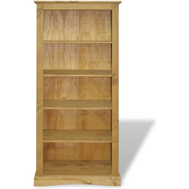 vidaXL 5-Tier Bookcase Mexican Pine Corona Range 80x40x170 cm - Brown