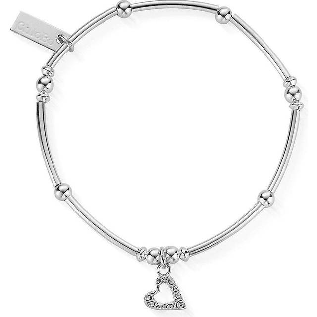 ChloBo Mini Noodle Ball Patterned Heart Bracelet SBMNB399