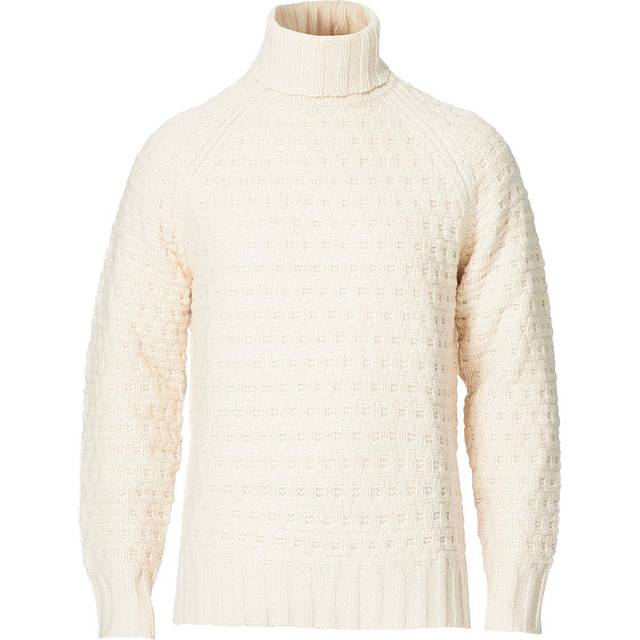 GANT Herr D2 Chunky Texture Pullover, Cream, M