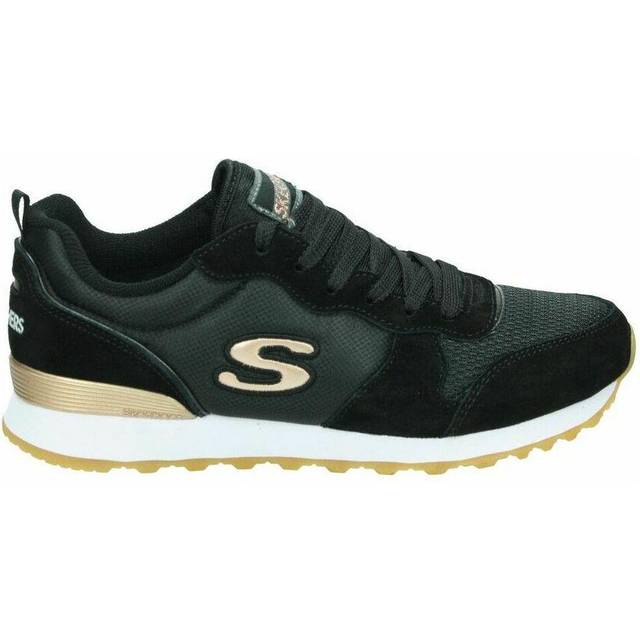 Skechers för kvinnor. 111 Träningsskor OG 85 Goldn Gurl svart med Memory Foam (36), Tyg, 3 till 5 cm, Nyckelband, Casual - Svart, Mocka (36)