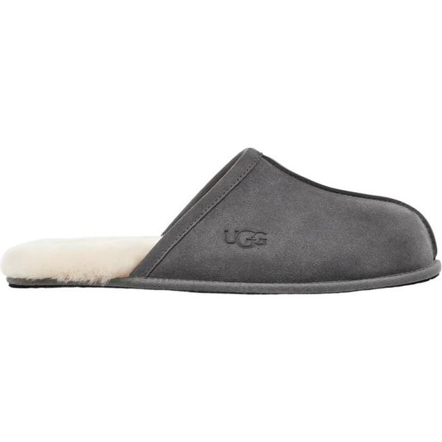 UGG Mens Scuff Slippers Dark Grey Sheepskin, 12
