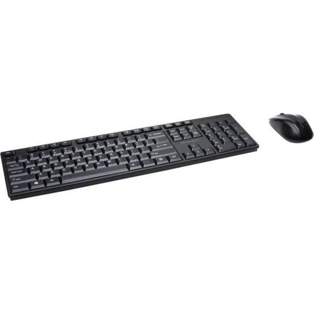 Kensington Pro Fit Low-Profile Desktop Set - Sats med tangentbord och mus - trådlös - 2.4 GHz - brittisk