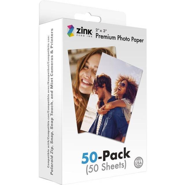 "Zink 2""x3"" Premium Photo Paper (50 Pack) Compatible with Polaroid Snap, Snap Touch, Zip and Mint Cameras and Printers, ZINKPZ2X350 50 Pack Zink Paper"