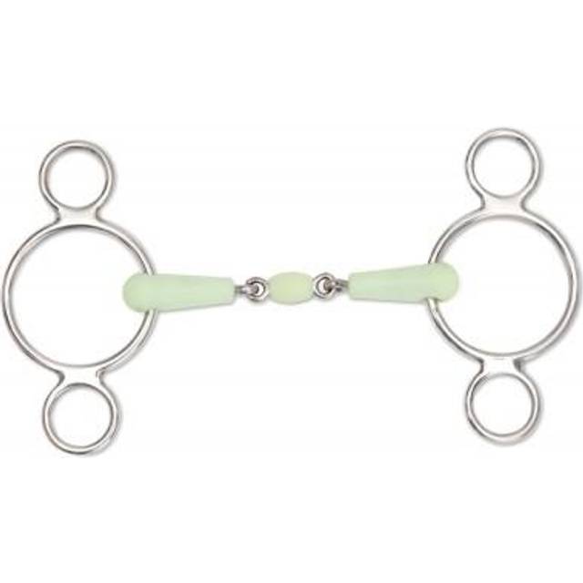 Shires Equikind Peanut Two Ring Gag - 4.5"