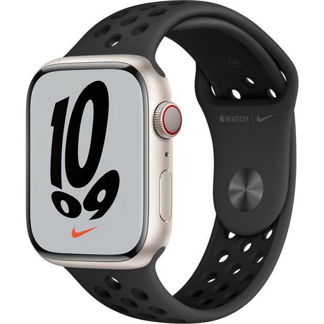 Apple Watch Nike Series 7 OLED 45 mm Digital Touchscreen 4G Beige Wi-Fi GPS (satellite)